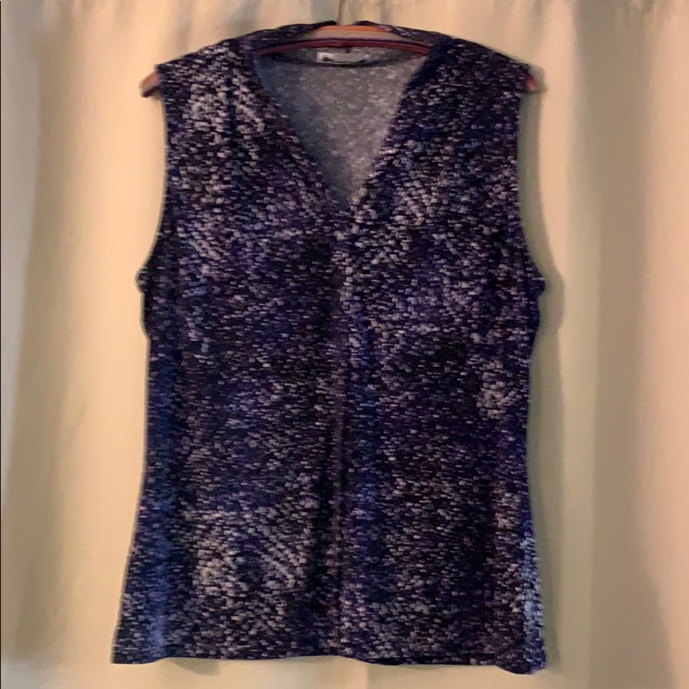 Calvin Klein sleeveless poly/spandex purple/black
